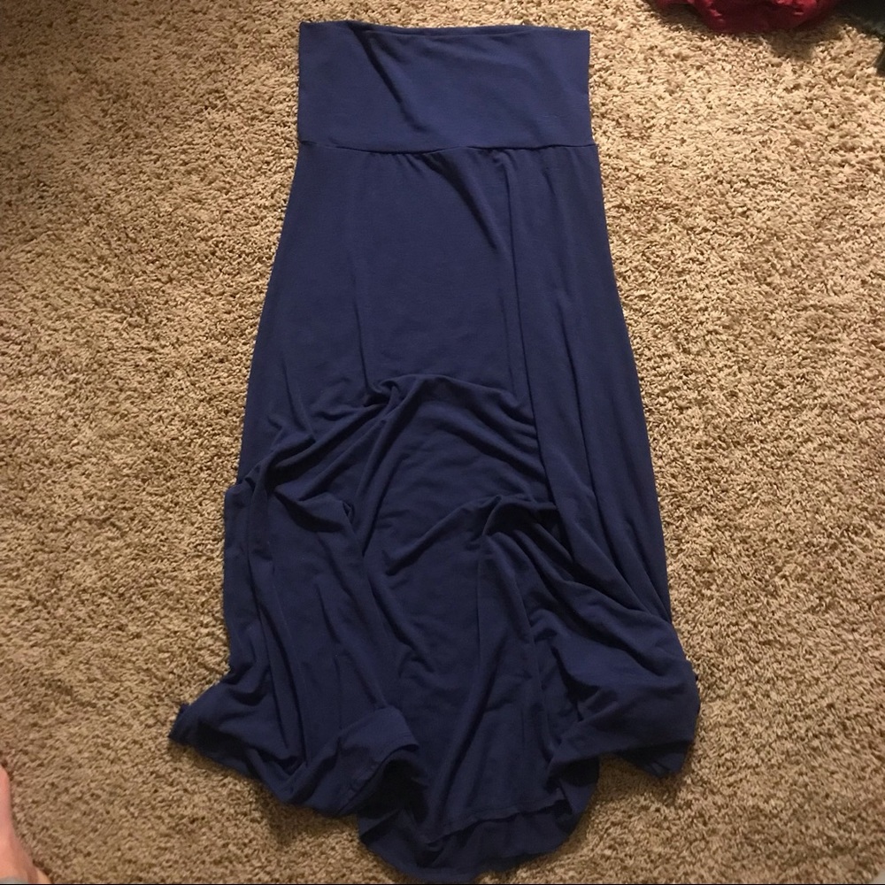 LuLaRoe Navy Blue Maxi Skirt Size Small